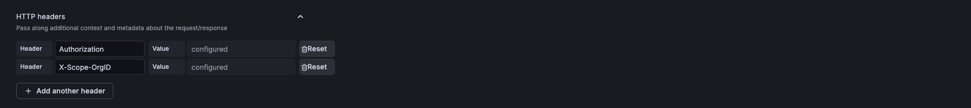 Tempo HTTP Headers in Grafana